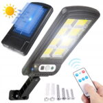 SOLARNA LAMPA ULICZNA Z CZUJNIKIEM RUCHU 1800 mAh + PILOT ZDALNEGO STEROWANIA